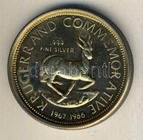 Dél-Afrika 1986. 1 Onze/Krugerrand (31,1g) Ag aranyozva (999) T:exP