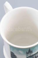 Eperjesi emlékbögre. Az Szent Miklós-társszékesegyház ábrázolásával. Jelzés nélkül, kis kopással, m:...