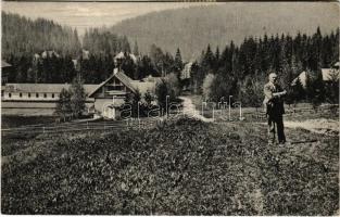 Borszék-fürdő, Baile Borsec; meleg fürdő. Eisig Jakab kiadása / spa