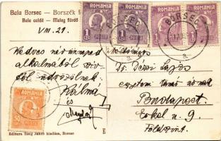 Borszék-fürdő, Baile Borsec; meleg fürdő. Eisig Jakab kiadása / spa