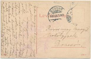 1910 Nagyenyed, Aiud; M. kir. honvéd laktanya / military barracks (ázott / wet damage)