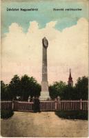 1939 Nagysalló, Tekovské Luzany, Tekovské Sarluhy; Honvéd emlékszobor. Donáth Fülöp kiadása / military monument (EK)