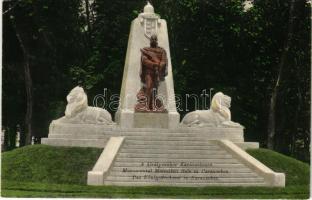 1910 Karánsebes, Caransebes; Ferenc József király szobor / monument of Franz Joseph (EK)