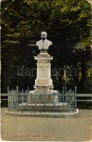 Detta, Ghedu, Deta; Kratzer Antal (község bírája 1882-87 között) szobor. Ballon József kiadása / monument (Rb)