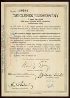 1947. Kötvényhelyettesítő elismervény 1000$ névértékű Budapest/Magyar Egyesített Városi Kölcsönkötvé...