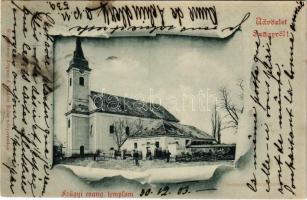 1903 Szügy, Evangélikus templom. Wertheimer Zsigmond kiadása