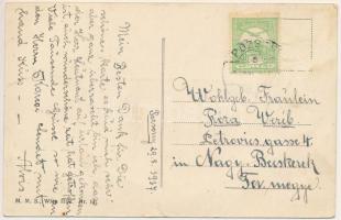 1917 Pozsony, Pressburg, Bratislava; Koronázási dombtér. Szecessziós katonai üdvözlet / Art Nouveau ...