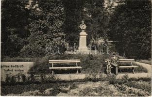 1915 Buziás-fürdő, Baile Buzias; Trefort szobor. Heksch Manó kiadása / monument (EK)