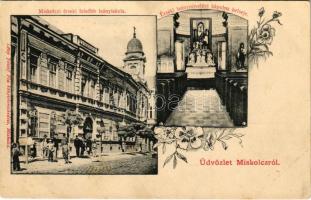 Miskolc, Érseki felsőbb leányiskola, Érseki leányneveldei kápolna belseje. Lövy József fia kiadása. Art Nouveau, floral (fl)