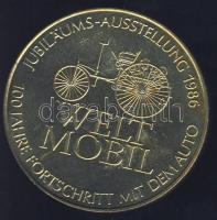 NSZK 1986. "Daimler - Benz" aranyozott fém emlékérem T:1