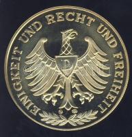 Németország 1991. "200 éves a Brandenburgi Kapu" aranyozott fém emlékérem T:1