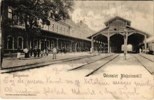 1904 Miskolc, Pályaudvar, vasútállomás. Gedeon András kiadása (fl)