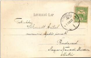 1907 Miskolc, látkép, zsinagóga. Ferenczi B. kiadása (EK)