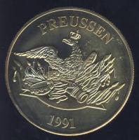 Németország 1991. "Nagy Frigyes" aranyozott fém emlékérem T:1