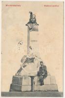 1907 Marosvásárhely, Targu Mures; Rákóczi szobor. Porjes Sándor kiadása / monument (fl)