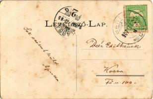 1907 Bártfafürdő, Bardejovské Kúpele, Bardiov, Bardejov; Erzsébet királyné (Sissi) szobor. Divald Ad...