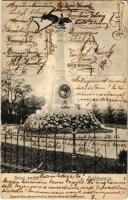 1905 Csáktornya, Cakovec; Zrínyi emlék. Fischel Fülöp (Strausz Sándor) kiadása / monument (EK)