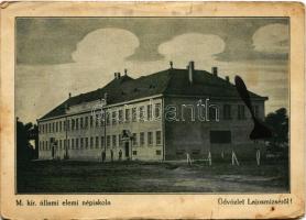 1931 Lajosmizse, M. kir. állami elemi népiskola. Tóth Béla fényképész kiadása (szakadások / tears)