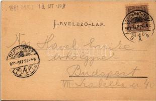 1901 Szombathely, Berzsenyi Dániel utca, villamos. Knebel cs. és kir. udvari fényképész kiadása (fl)