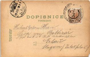 1899 (Vorläufer) Hermanuv Mestec, Caslavska ulica, Námesti, Chrudimská ulice. Karel Schwidernoch / s...