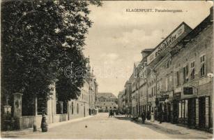 1907 Klagenfurt, Paradeisergasse, Cafe Schiberth, Mathias Christof / street, cafe, shop (EK)