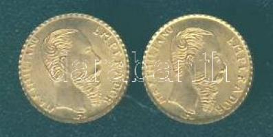 Mexikó 1865. "Maximilian" aranypénz mini reprodukciója (2x)