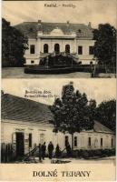 Alsóterény, Dolné Terany (Terény, Terany); Kastiel, Bercelova dom / Kastély, Berczel Sándor üzlete és háza / castle, house and shop of Berczel (fl)