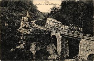 Zirc, Cuha-völgyi vasútvonal, vasúti híd. Scherer János kiadása (Rb)