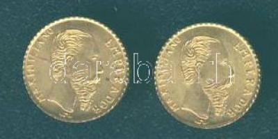 Mexikó 1865. "Maximilian" aranypénz mini reprodukciója (2x)