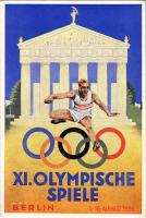 1936 Berlin XI. Olympische Spiele / 1936. évi nyári olimpiai játékok / 1936 Summer Olympics s: Schroffner + &quot;Berlin Olympische Dorf XI. Olympiade 1936&quot; So. Stpl.