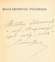Prinz Gyula: Magyarország földrajza. (DEDIKÁLT). Bp., 1942, Renaissance (Szeged, Városi Nyomda Rt.),...
