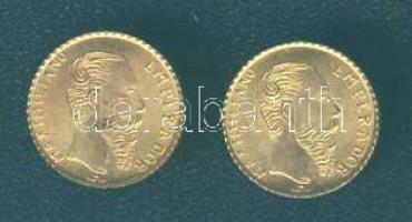 Mexikó 1865. "Maximilian" aranypénz mini reprodukciója (2x)