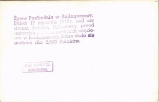 Radogoszcz 1939-1945, Zywe Pochodnie / Jewish prison of the Nazis - modern photo Z.B. o W.I.D. Lódz-...