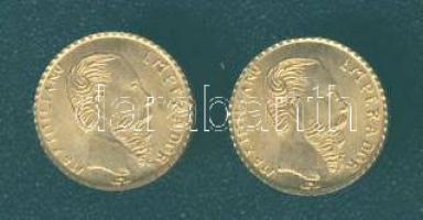 Mexikó 1865. "Maximilian" aranypénz mini reprodukciója (2x)
