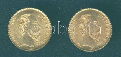 Mexikó 1865. "Maximilian" aranypénz mini reprodukciója (2x)
