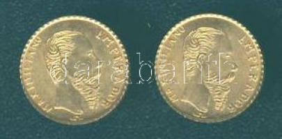 Mexikó 1865. "Maximilian" aranypénz mini reprodukciója (2x)