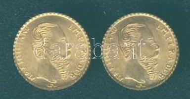 Mexikó 1865. "Maximilian" aranypénz mini reprodukciója (2x)