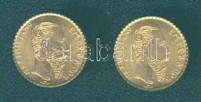 Mexikó 1865. "Maximilian" aranypénz mini reprodukciója (2x)