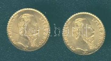 Mexikó 1865. "Maximilian" aranypénz mini reprodukciója (2x)
