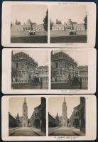 cca 1890 Budapest, Vigadó, Nemzeti Múzeum, Korcsolyázók Csarnoka, Margit Fürdő, Királyi Opera, Mátyá...