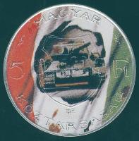 1947. 5Ft Ag "Kossuth" hátlap nemzeti színekkel zománcozva! T:3+