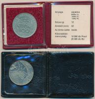 1984. 100Ft Cu-Ni-Zn "Kőrösi Csoma Sándor" eredeti műbőr tokban, tanúsítvánnyal + 1986. 10...