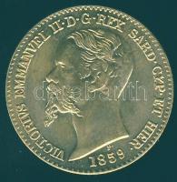 Olasz Államok/Szardínia 1859. 20L Au fém utánverete T:1