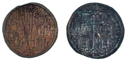 1172-1196. Rézpénz Cu III. Béla (2x) (2,95g; 2,63g) T:XF,VF az egyiken anyaghiány Hungary 1172-1196. Copper Coin Cu Béla III (2x) (2,95g; 2,63g) C:XF,VF material error on one Huszár: 72., Unger I.: 114.