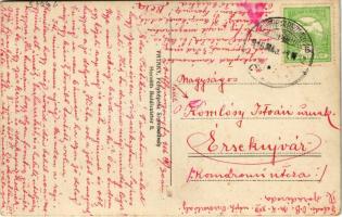 1916 Ostffyasszonyfa, Osztrák-magyar katonák csoportképe. M. k. XVIII. népfelkelő őrzászlóalj. IV. s...