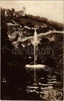 Budapest I. Szent Gellért szobor park részlettel, szökőkút. Szénásy Béla udvari szállító kiadása. Erdélyi photo