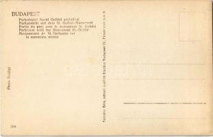 Budapest I. Szent Gellért szobor park részlettel, szökőkút. Szénásy Béla udvari szállító kiadása. Er...