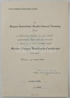 1957. "Munkás-Paraszt Hatalomért Emlékérem" aranyozott, zománcozott bronz kitüntetés mells...