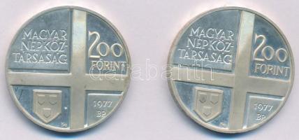 1977. 200Ft Ag "Festők II. - Mányoki, Rippl-Rónai" (2xklf) T:AU (PP) Adamo EM53,54
