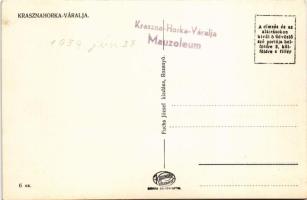 1939 Krasznahorkaváralja, Krásnohorské Podhradie; vár, utca. Fuchs József kiadása / catle, street + ...